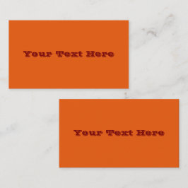 オールドスクールカボチャスパイスオレンジカ無地のラー 名刺