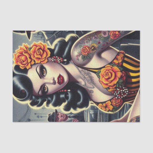 オールドスクールカワイイゴシックガール 薄葉紙 (正面)