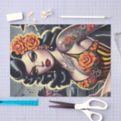 オールドスクールカワイイゴシックガール 薄葉紙 (クラフト)