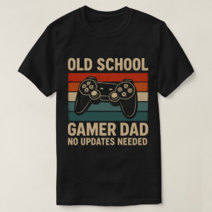 オールドスクールゲーマーパパレトロコントローラーTシャツ Tシャツ
