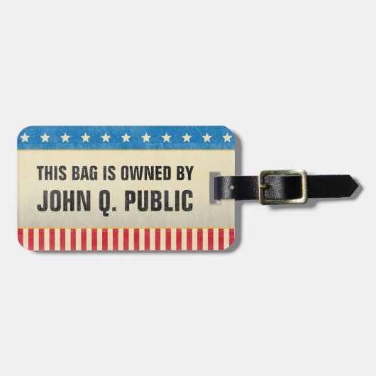 オールドスクールスターストライプズ ラゲッジタグ (正面横)