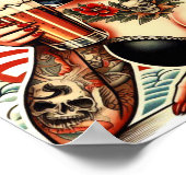 オールドスクールタトゥーガール ポスター (角)