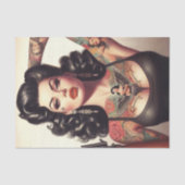 オールドスクールタトゥーガール 薄葉紙 (正面)