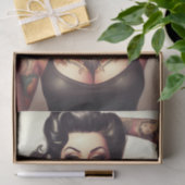 オールドスクールタトゥーガール 薄葉紙 (ギフト)