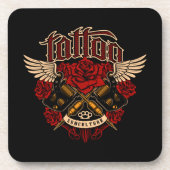 オールドスクールタトゥーサブカルチャーバラナックル コースター (正面)