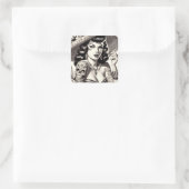 オールドスクールタトゥーピンナップ スクエアシール (バッグ)