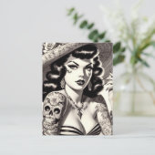 オールドスクールタトゥーピンナップ ポストカード (スタンド正面)