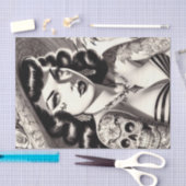 オールドスクールタトゥーピンナップ 薄葉紙 (クラフト)