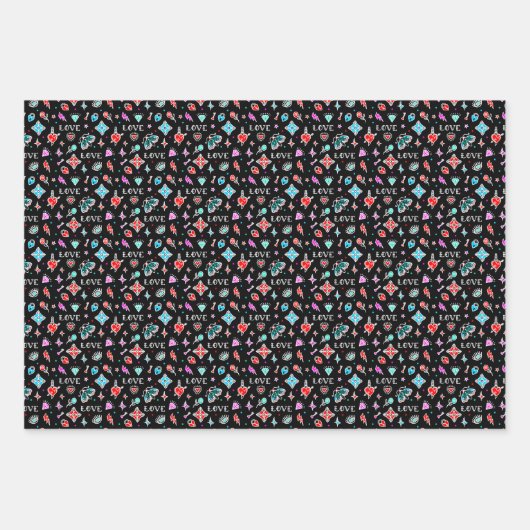 オールドスクールタトゥー ラッピングペーパーシート (正面)