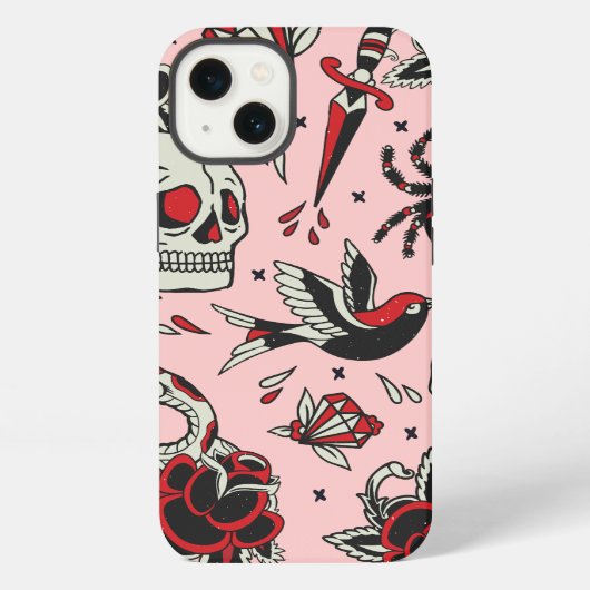 オールドスクールタトゥー iPhoneケース (裏面)