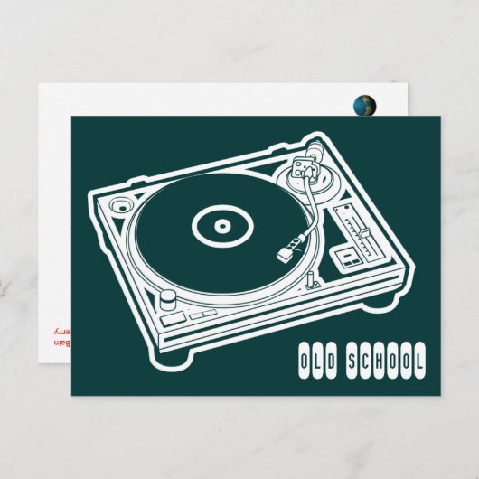 オールドスクールターンテーブル ポストカード (正面/裏面)
