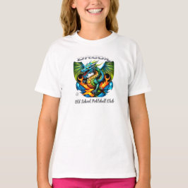 オールドスクールドラゴンXチームピックルボールクラブTシャツ Tシャツ