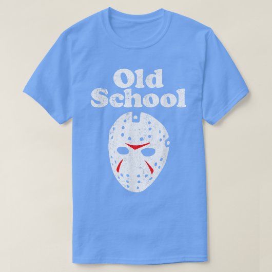 オールドスクールハロウィーンホッケーマスクホラー映画80's tシャツ (デザイン正面)