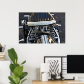 オールドスクールバイクシートオートバイポスター ポスター (ホームオフィス)