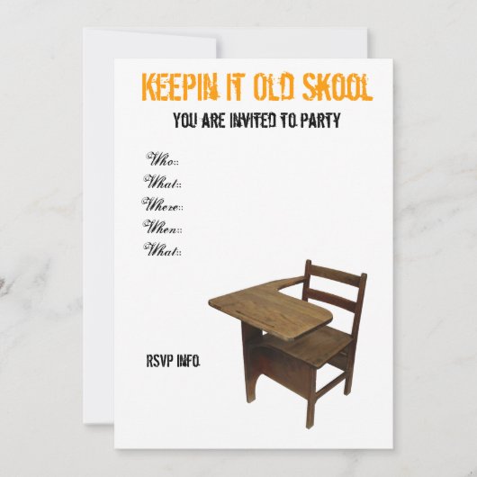 オールドスクールパーティ 招待状 (正面)