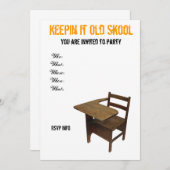 オールドスクールパーティ 招待状 (正面/裏面)