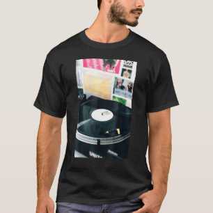 オールドスクールヒップホップミュージックDJレコード Tシャツ