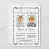 オールドスクールフォト結婚式招待状 招待状 (正面)