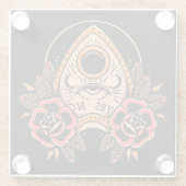 オールドスクールプランシェットタトゥーコースター ガラスコースター (裏面)