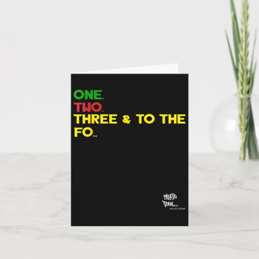 オールドスクールラップのヒップホップマーチワン2 3引用文9 カード (正面)