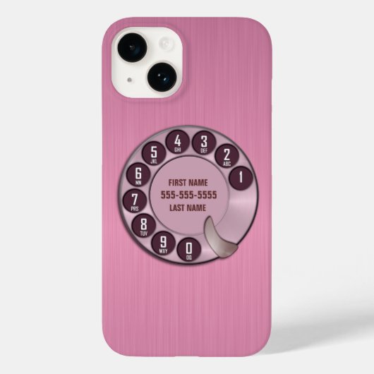 オールドスクールロータリー電話ピンク Case-Mate iPhoneケース (裏面)