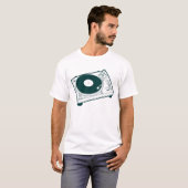オールドスクールワックス/ターンテーブル Tシャツ (正面フル)
