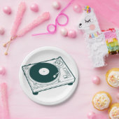 オールドスクールワックス（ビニル）ターンテーブル ペーパープレート (パーティー)