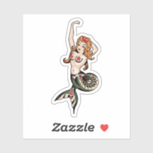 オールドスクール人魚タトゥー