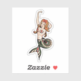 オールドスクール人魚タトゥー シール