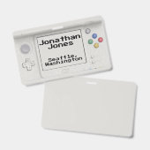 オールドスクール携帯型電子ゲーム バッジ (正面＆裏面)