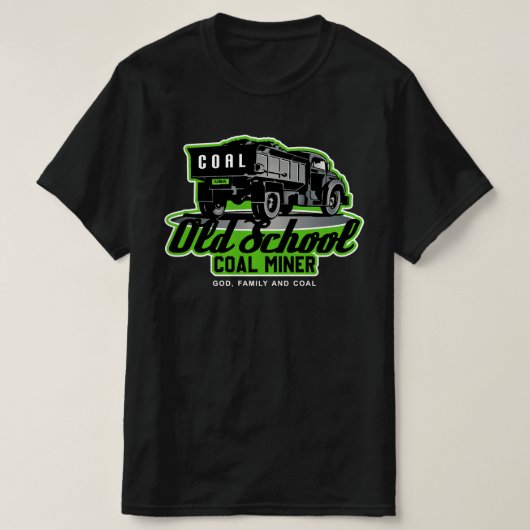 オールドスクール炭鉱夫 Tシャツ (デザイン正面)