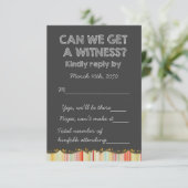 オールドスクール素朴カルボードカントリーウェディングRSVP 出欠カード (スタンド正面)