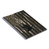 オールドスクール迷彩柄ダック狩りアメリカ国旗 ノートブック (右側)