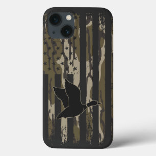 オールドスクール迷彩柄ダック狩りアメリカ国旗 iPhone 13ケース