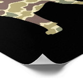 オールドスクール迷彩柄狩りドッグ ポスター (角)