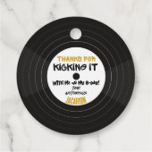 オールドスクール90のヒップホップ誕生日/ベビーシャワー フェイバータグ (裏面)