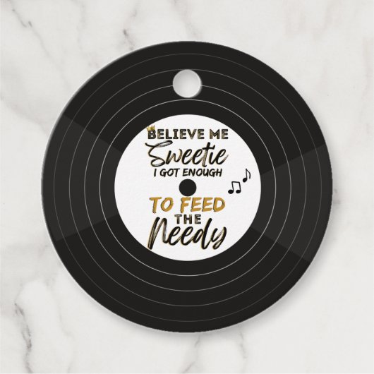 オールドスクール90のヒップホップ誕生日/ベビーシャワー フェイバータグ (正面)