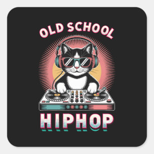 オールドスクール クールキャット DJ スクエアシール