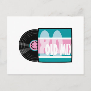 オールドスクール 80年代のレコード ポストカード