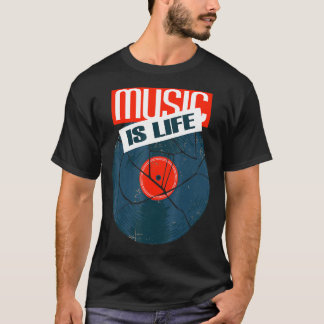 オールドスクールMusicdjブームボックスヴィンテージスタイル Tシャツ
