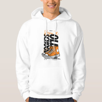オールドスクールTシャツ オレンジスニーカー パーカ