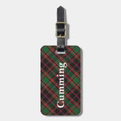 オールドスコッツマンクランプミングタータンチェック ラゲッジタグ (正面縦)