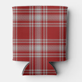 オールドスコッツマンクランメンジースレッドホワイトタータンチェック 缶クーラー (正面)