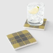オールドスコットスタバーンクランバークレイイエロータータンチェック ストーンコースター (横)
