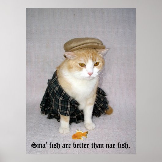 オールドスコティッシュフォールドことわざ ポスター (正面)