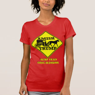 オールドスコールに行くトランプ政治乳母車のためのアミッシュ Tシャツ