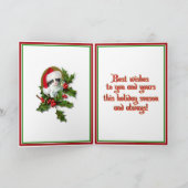 オールドスタイルクリスマスの子猫 シーズンカード (内部)