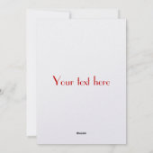 オールドスタイルサンタクロース シーズンカード (裏面)