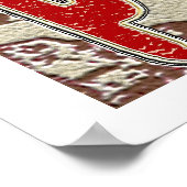 オールドスタイルポンチャートレインビーチサイン ポスター (角)