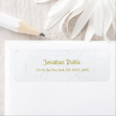 オールドスタイル文字スタイリッシュマーブル金ゴールド差出人住所 ラベル (インサイチュ)